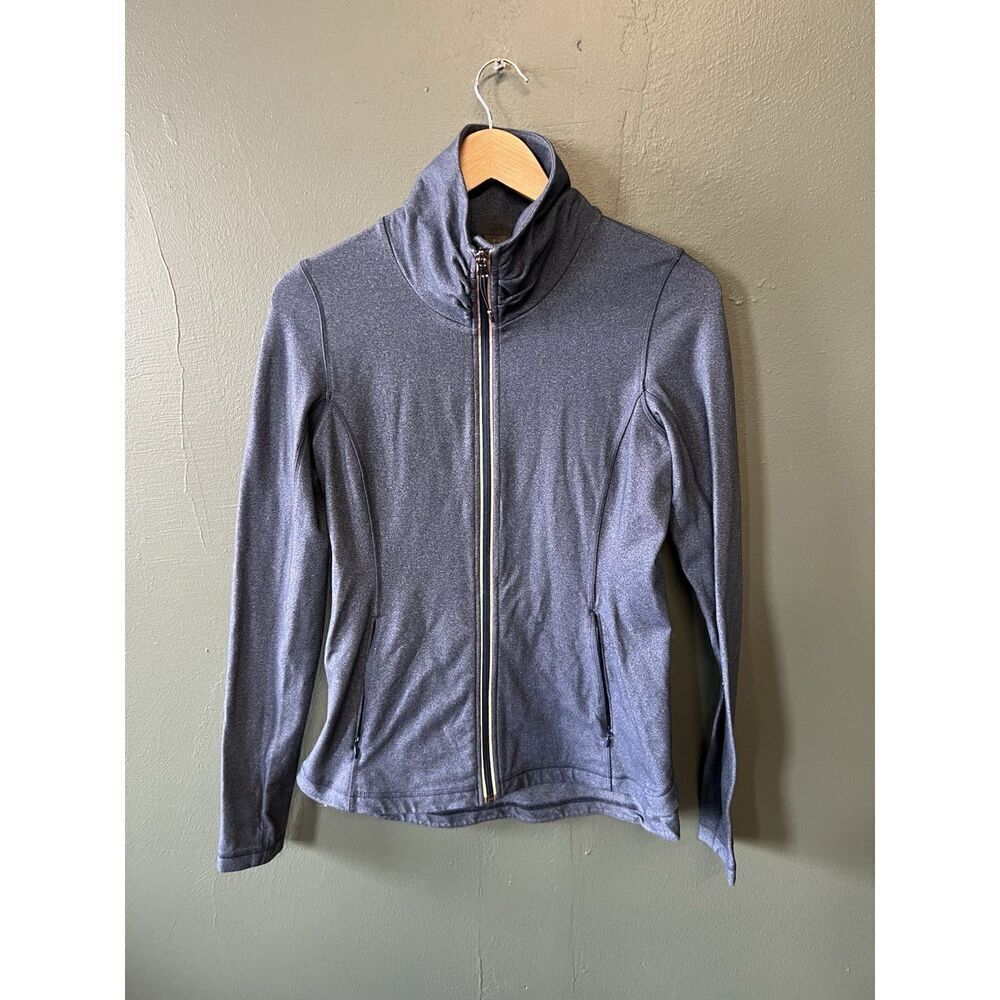 Calia Womens Blue Full Zip Atlhletic Sweater Size Small